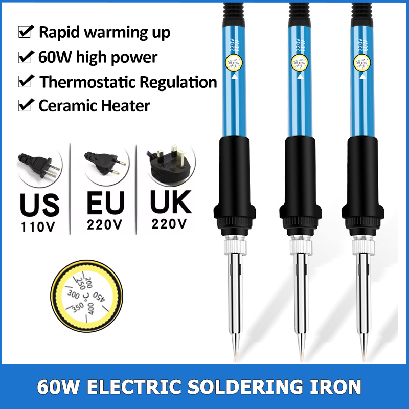 Electronics Repair Uk - 60W elektrische soldeerbout EU/US/UK plug temperatuuraanpassing